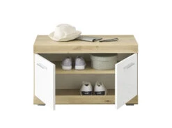 Bega-Gruppe Garderobenbank Nola -Heimtextilien 018259 nola gd 33 055 t2 frontal offen d freisteller