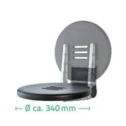 Ridder Dusch-Klappsitz "Deluxe", Schwarz -Heimtextilien 031940 8