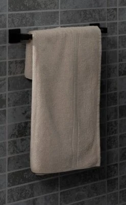 Fackelmann Handtuchreling NY, Schwarz -Heimtextilien 066803 02