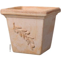 Deroma Pflanztopf Quadro Olive Terracotta, 25cm