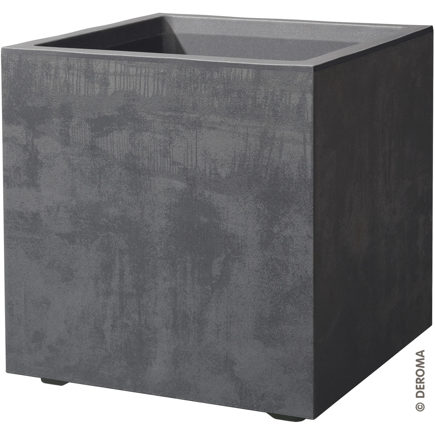 Deroma Pflanztopf Millenium Eckig Anthrazit, 39cm 3 Deroma Pflanztopf Millenium Eckig Anthrazit, 39cm