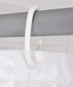 Ridder Textil-Duschvorhang Satin, Weiß -Heimtextilien 080329 4