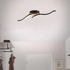 Briloner Deckenleuchte, Holz/schwarz, 2-flammig 9 Briloner Deckenleuchte, Holz/schwarz, 2-flammig -Heimtextilien 122965 4