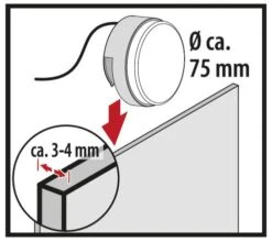 Fackelmann LED-Klemmspot Für Flachspiegel -Heimtextilien 145785 04