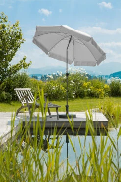 Schneider Schirm "Aquila", Ø 200 Cm, Natur -Heimtextilien 146504 25