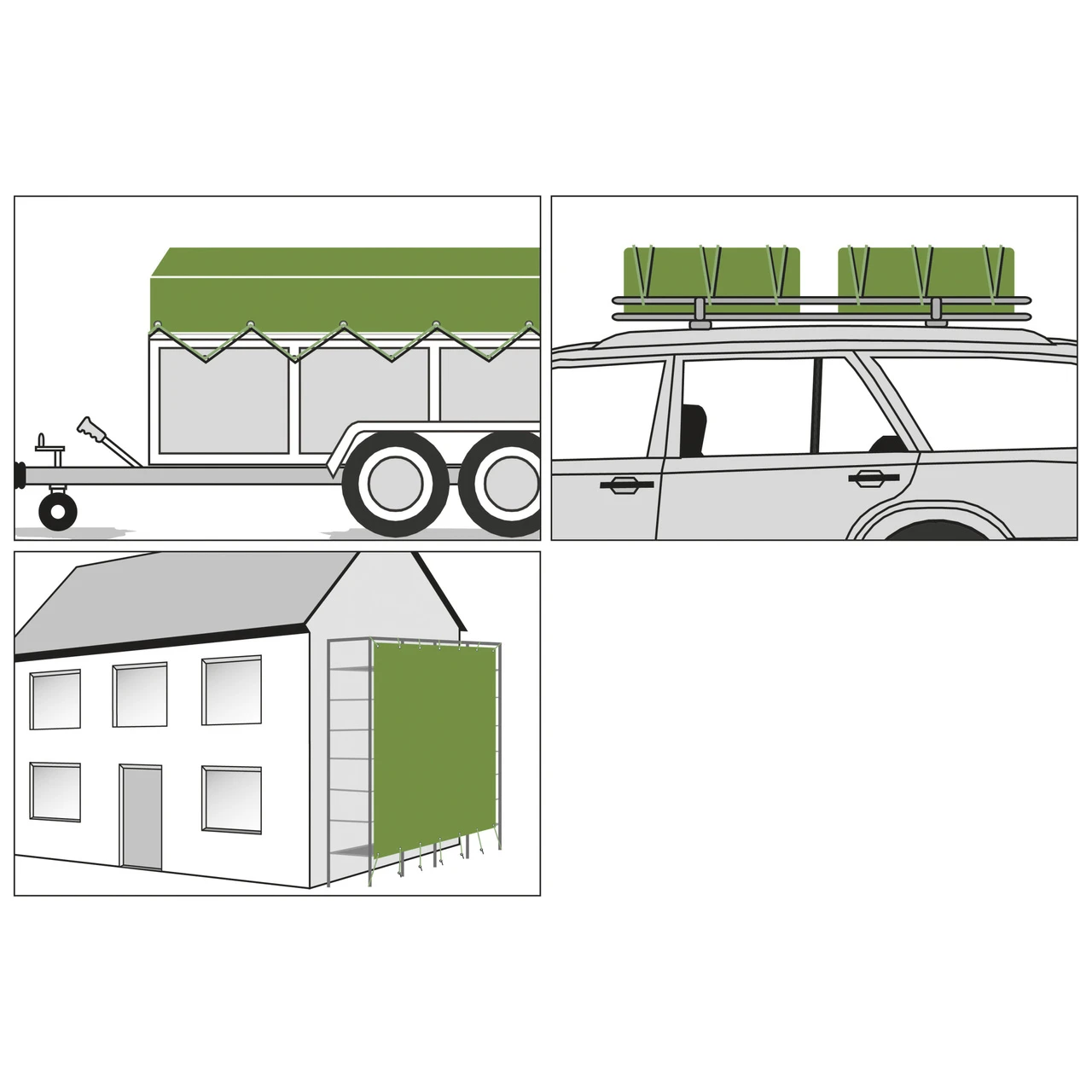 Kerbl Abdeckplane PolyGuard 210g/m², 6x1,5m 6 Kerbl Abdeckplane PolyGuard 210g/m², 6x1,5m – Bild 4