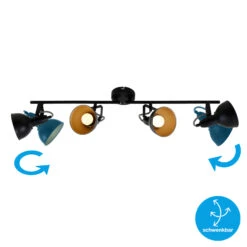 Briloner Deckenleuchte, Schwarz-gold, 4-flammig -Heimtextilien 168176 4