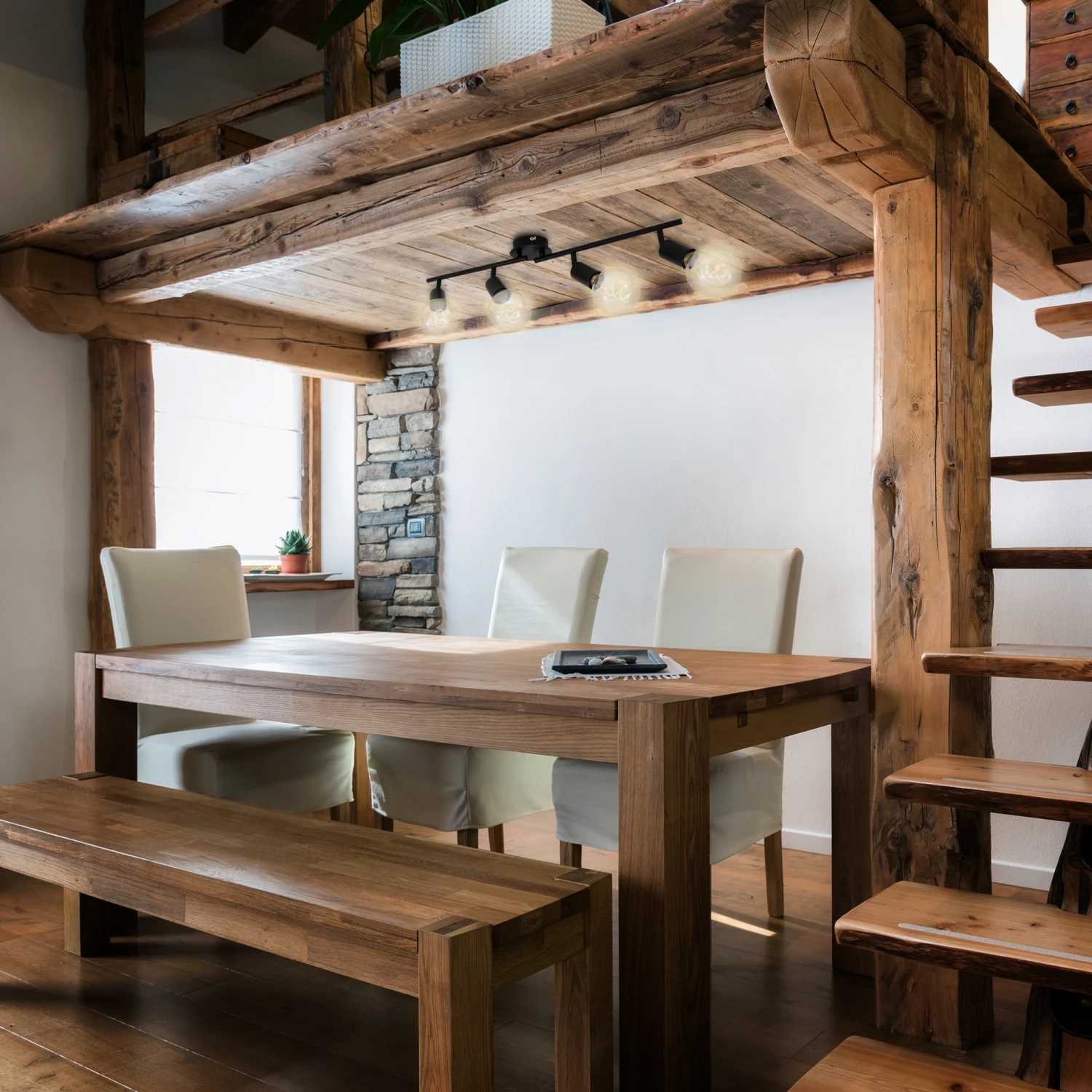 Briloner Deckenleuchte, Schwarz, 4-flammig 6 Briloner Deckenleuchte, Schwarz, 4-flammig – Bild 4