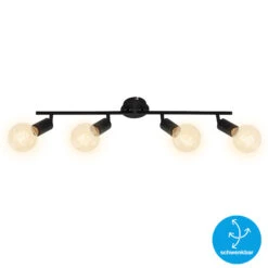 Briloner Deckenleuchte, Schwarz, 4-flammig 13 Briloner Deckenleuchte, Schwarz, 4-flammig -Heimtextilien 170242 5