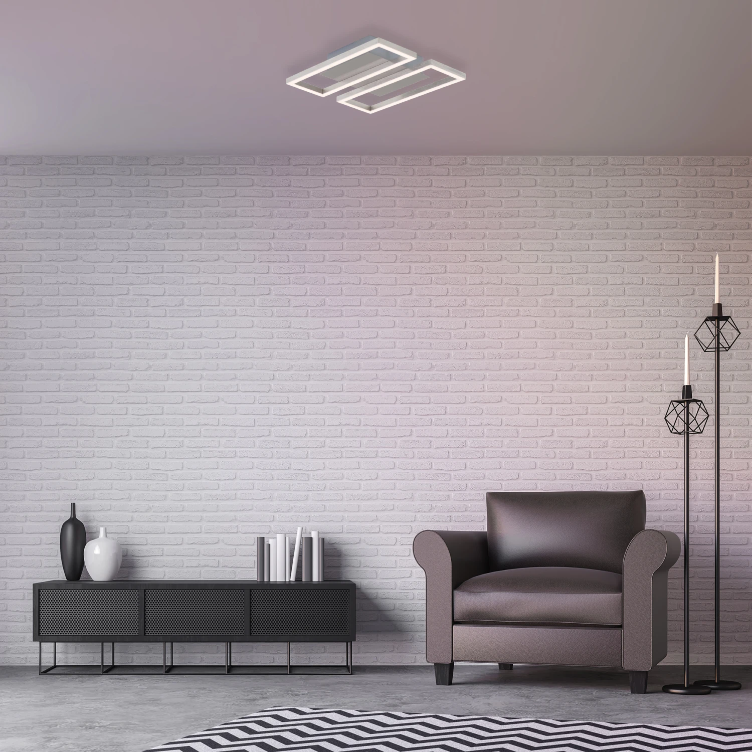 Briloner LED Deckenleuchte, Nickel-matt 5 Briloner LED Deckenleuchte, Nickel-matt – Bild 3