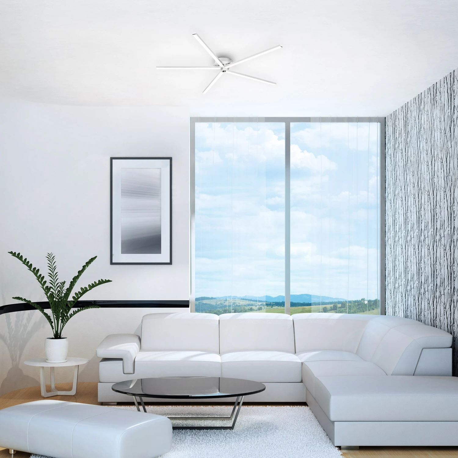 Briloner Deckenleuchte, 5-flammig, LxB: 74,7x71cm 6 Briloner Deckenleuchte, 5-flammig, LxB: 74,7x71cm – Bild 4