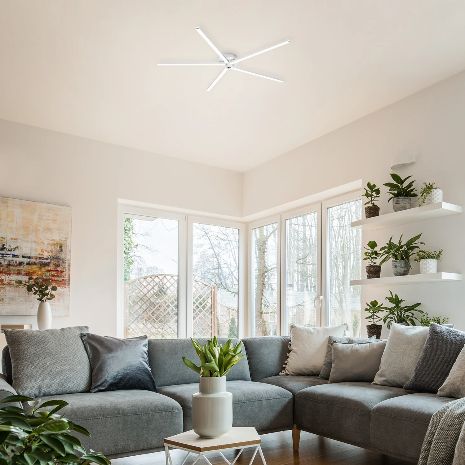 Briloner Deckenleuchte, 5-flammig, LxB: 74,7x71cm 5 Briloner Deckenleuchte, 5-flammig, LxB: 74,7x71cm – Bild 3