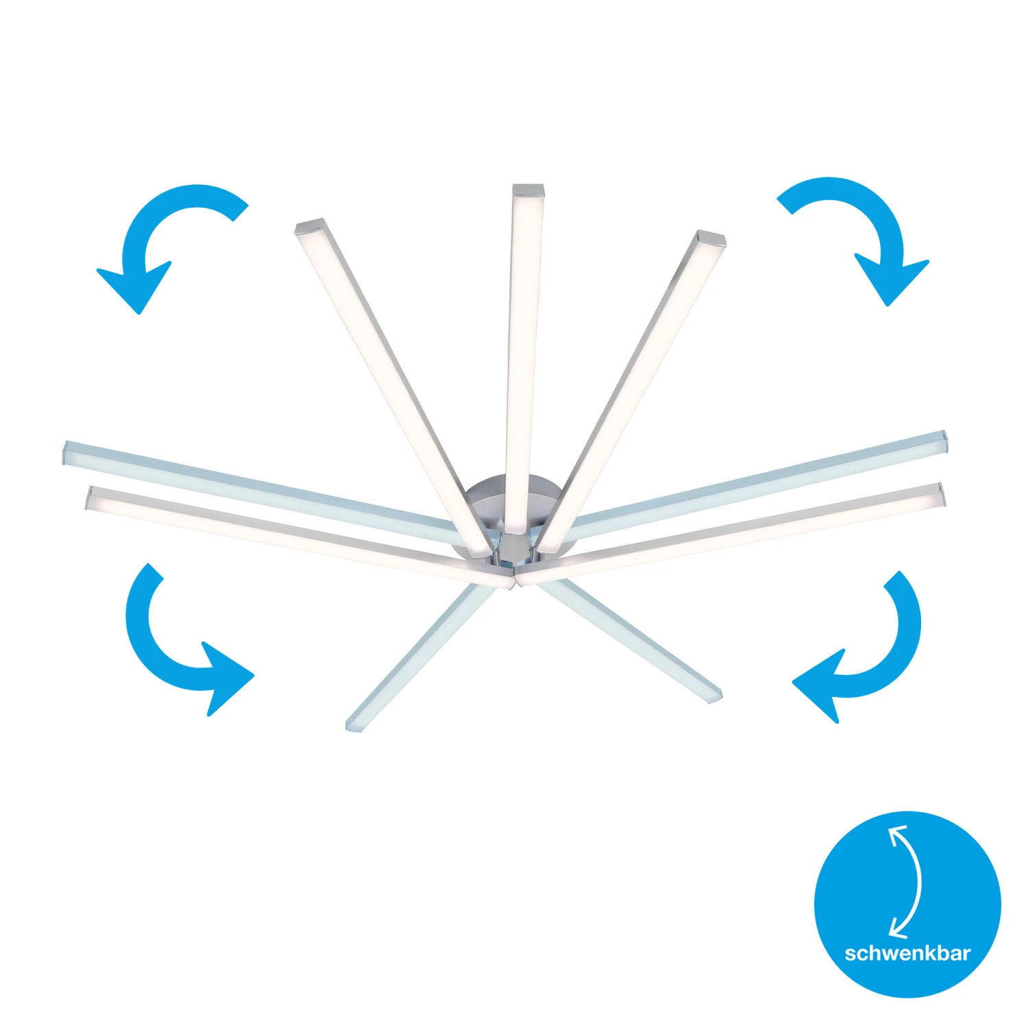 Briloner Deckenleuchte, 5-flammig, LxB: 74,7x71cm 7 Briloner Deckenleuchte, 5-flammig, LxB: 74,7x71cm – Bild 5