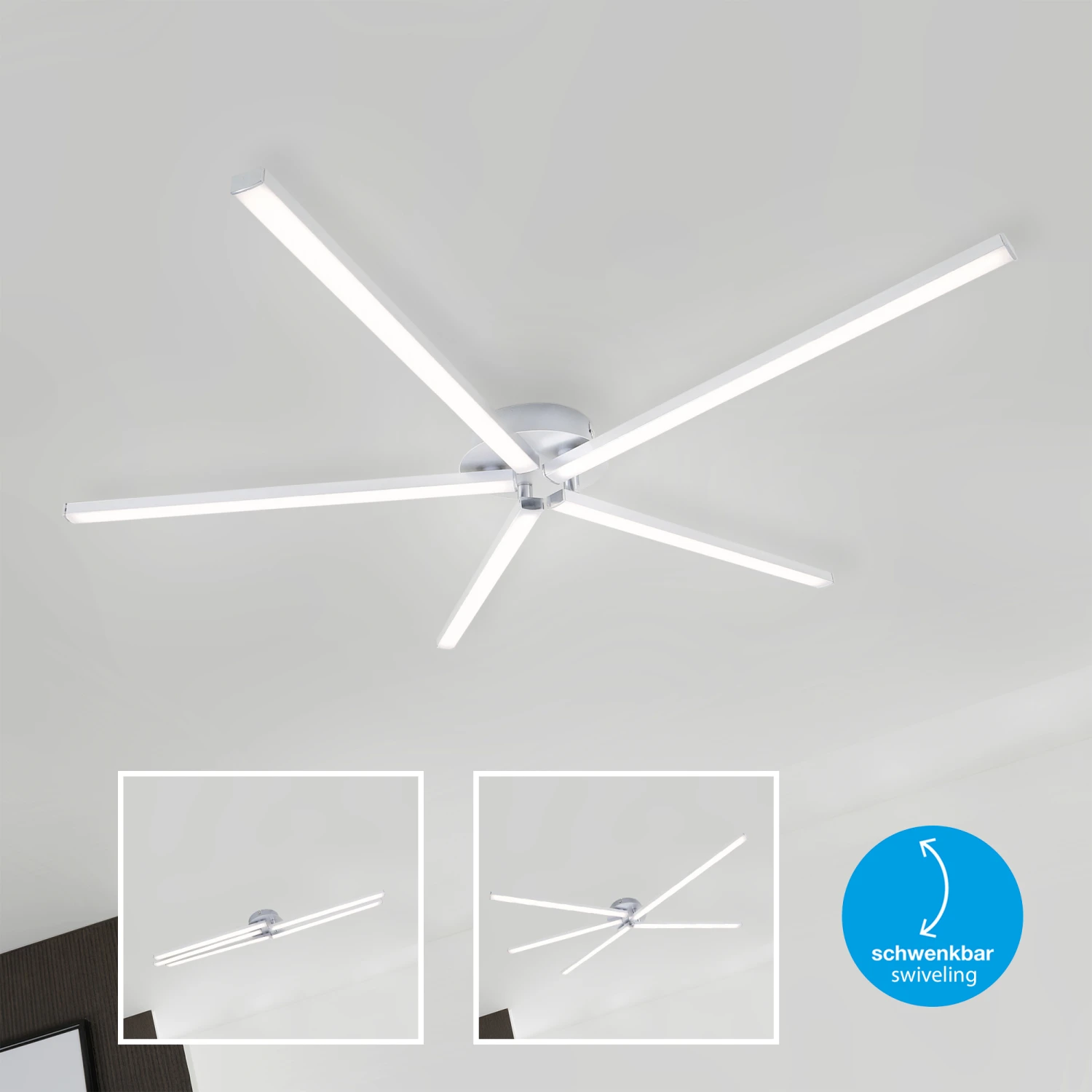 Briloner Deckenleuchte, 5-flammig, LxB: 74,7x71cm 8 Briloner Deckenleuchte, 5-flammig, LxB: 74,7x71cm – Bild 6