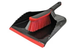 Bürstenmann Kehrganitur Kunststoff, Schwarz/rot