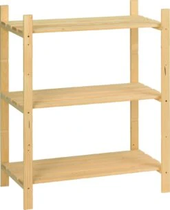 Allgäuer Werkstätten Holzlattenregal Allgäu, Mit 3 Böden