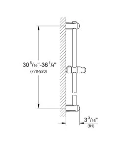 Grohe Brausestange Tempesta 7 Grohe Brausestange Tempesta -Heimtextilien 209619 02 masszeichnung