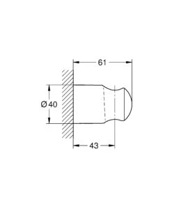 Grohe Vitalio Universal Brausehalter 5 Grohe Vitalio Universal Brausehalter -Heimtextilien 209624 02 masszeichnung