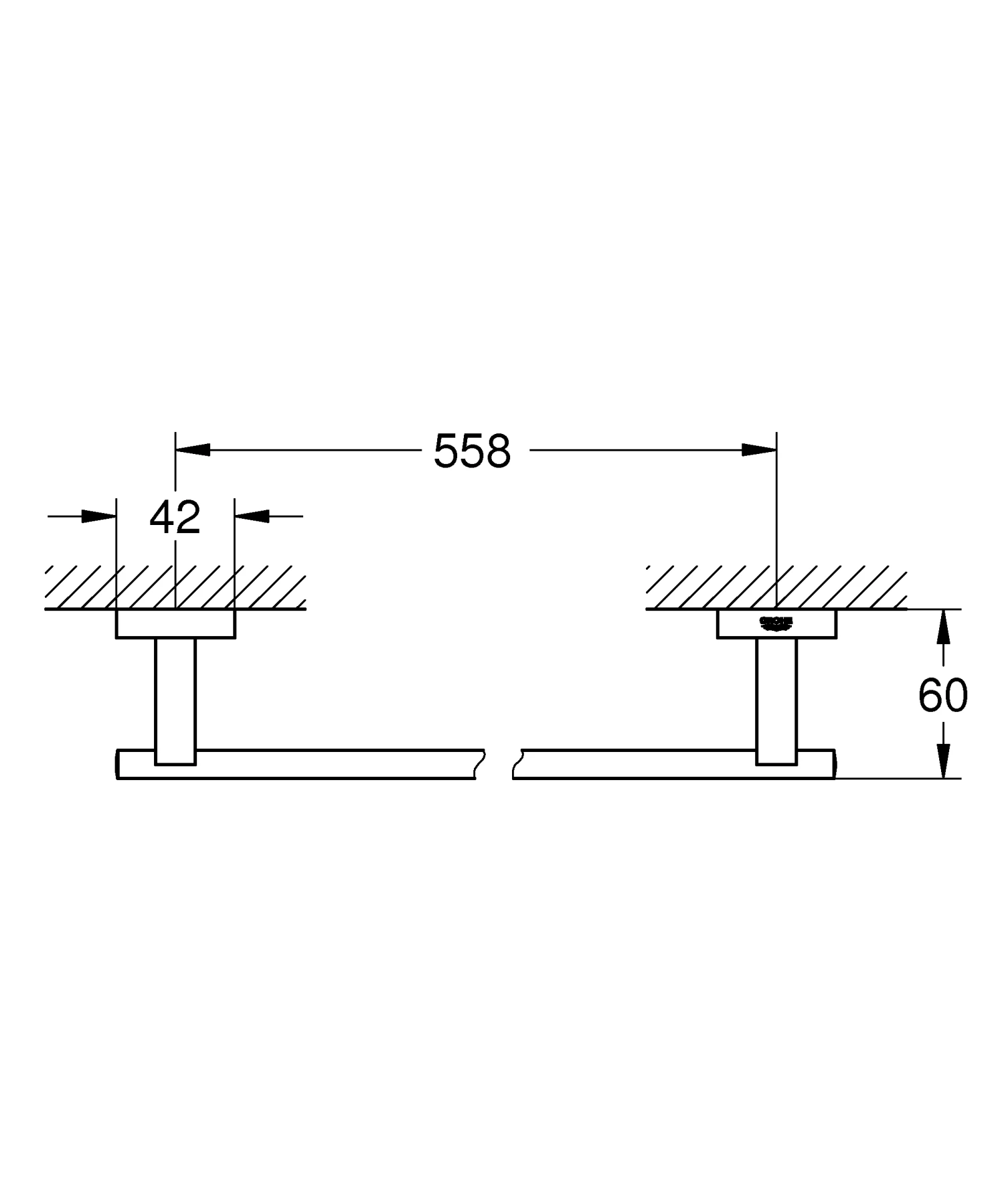 Grohe Badetuchhalter 5 Grohe Badetuchhalter – Bild 3