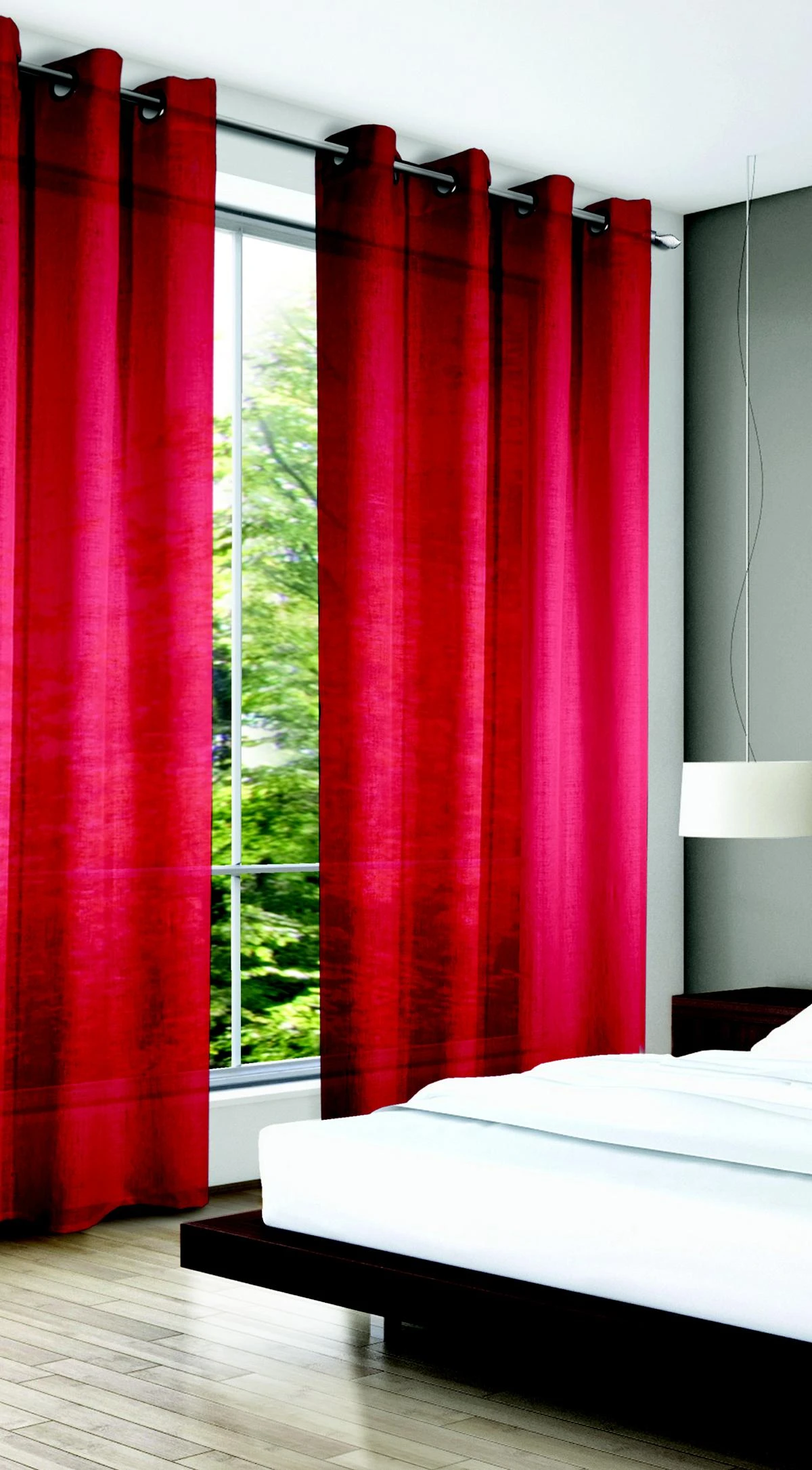 Albani Ösenvorhang Struktur, Rot 3 Albani Ösenvorhang Struktur, Rot