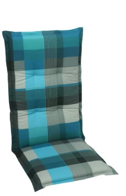 GO-DE Auflage Mittel, Petrol/Grau Karo