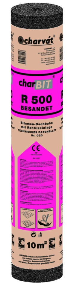 Charvát Bitumen-Dachpappe R500, Besandet