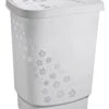 Rotho Wäschesammler Flowers 55L, Grau -Heimtextilien 326719 1756002590