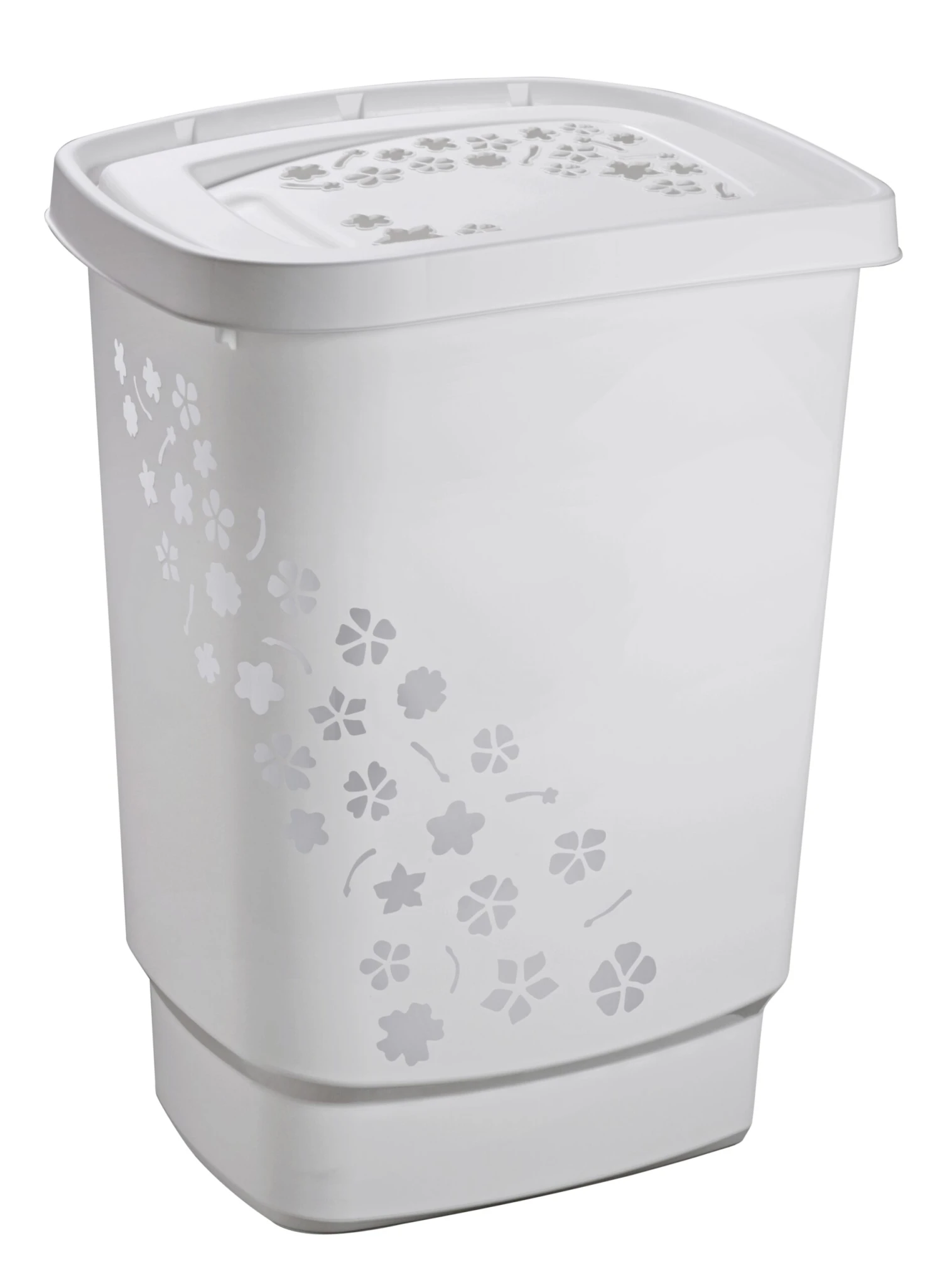 Rotho Wäschesammler Flowers 55L, Grau 3 Rotho Wäschesammler Flowers 55L, Grau