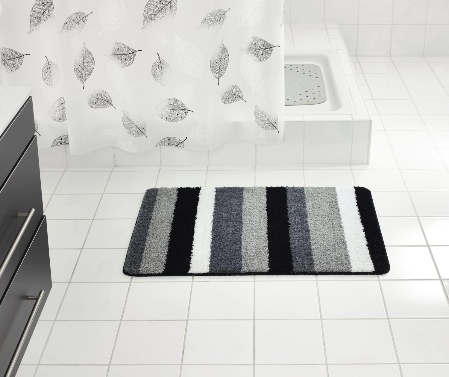 Ridder Badezimmerteppich Carl, 60x90cm, Grau 4 Ridder Badezimmerteppich Carl, 60x90cm, Grau – Bild 2