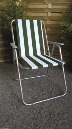 Westerholt Camping Klappstuhl, Grün/weiß