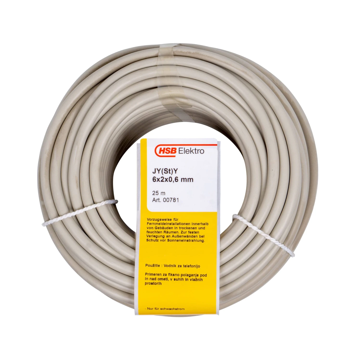 HSB Fernmeldeleitung J-Y(ST)Y 6x2x0,6mm², 25m 3 HSB Fernmeldeleitung J-Y(ST)Y 6x2x0,6mm², 25m