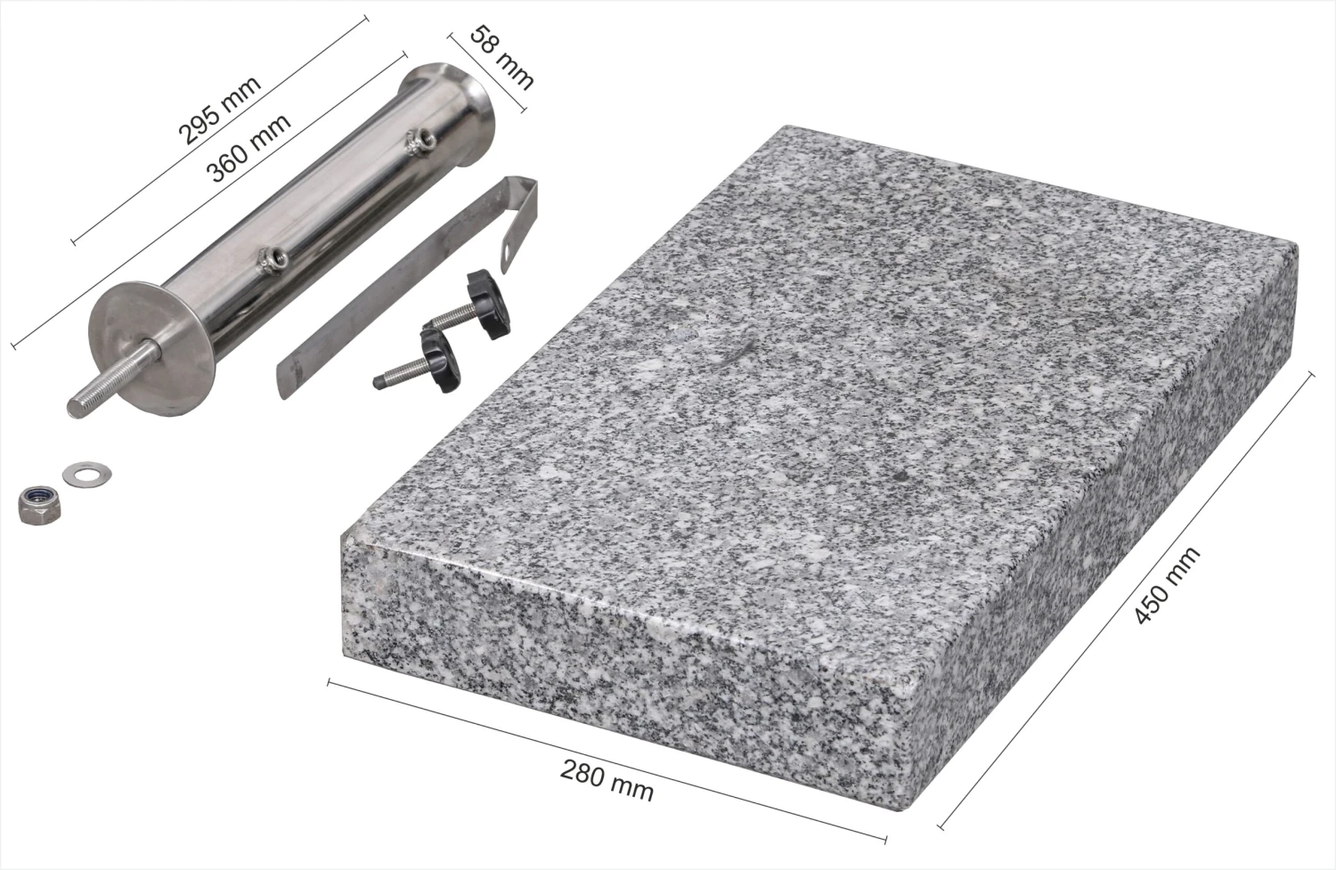 Schneider Schirmständer Granit-Balkon, 25 Kg 4 Schneider Schirmständer Granit-Balkon, 25 Kg – Bild 2