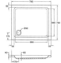 Ottofond Duschwanne "Samos" 7 Ottofond Duschwanne "Samos" -Heimtextilien 394615 samos 80 skizze