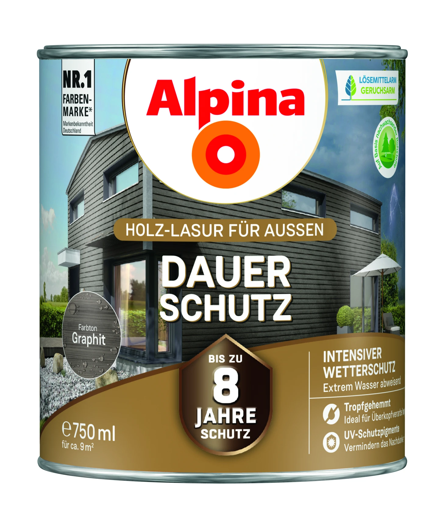 Alpina Dauer-Schutz Graphit, 750ml 3 Alpina Dauer-Schutz Graphit, 750ml