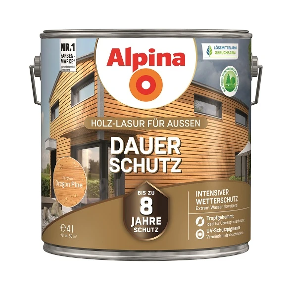 Alpina Dauer-Schutz Oregon Pine, 4L 3 Alpina Dauer-Schutz Oregon Pine, 4L