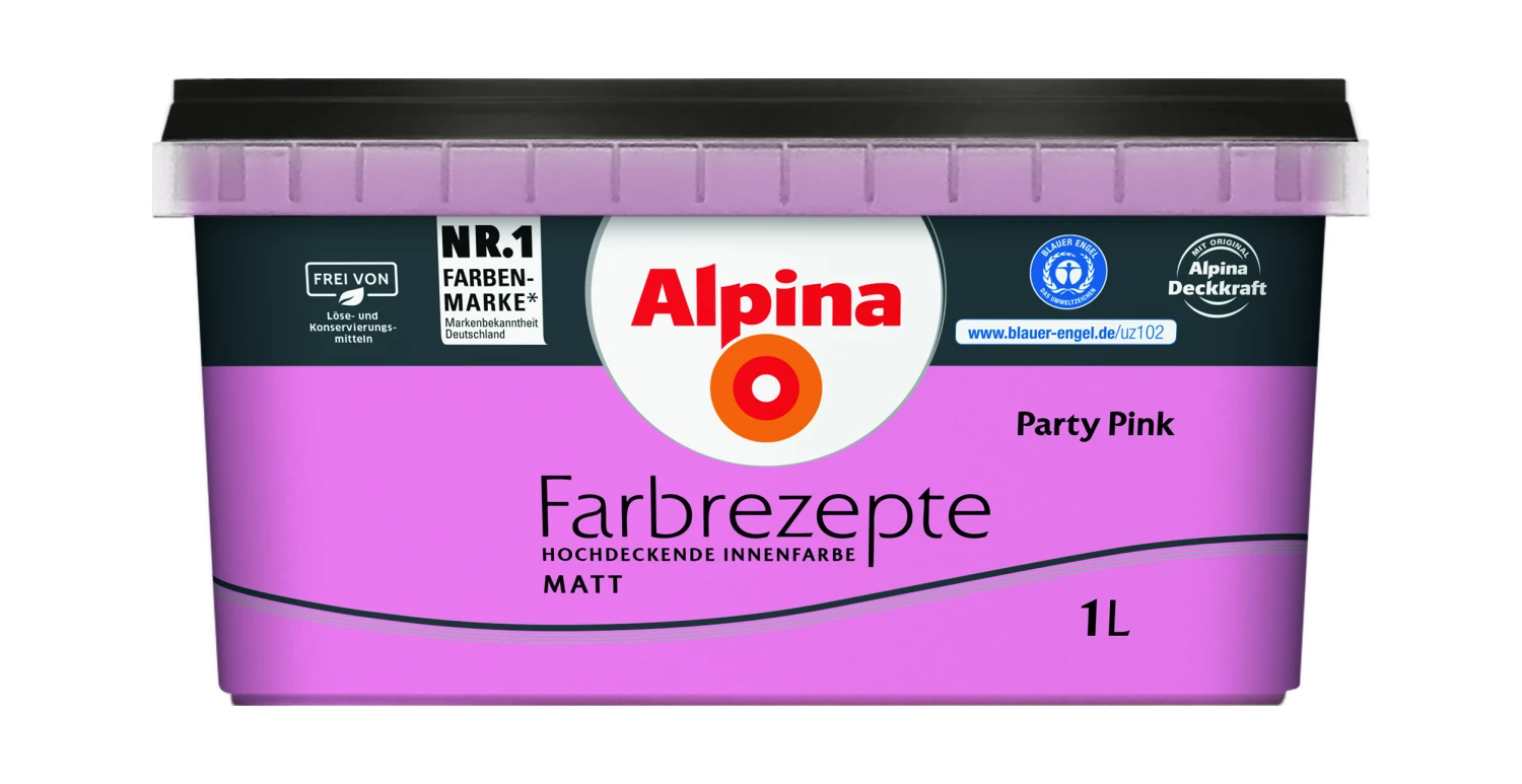 Alpina Farbrezepte Party Pink, 1L 3 Alpina Farbrezepte Party Pink, 1L