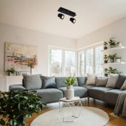 Briloner Deckenleuchte, Schwarz, 2-flammig -Heimtextilien 4002707366645 3