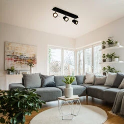 Briloner Deckenleuchte, Schwarz, 3-flammig -Heimtextilien 4002707366652 5