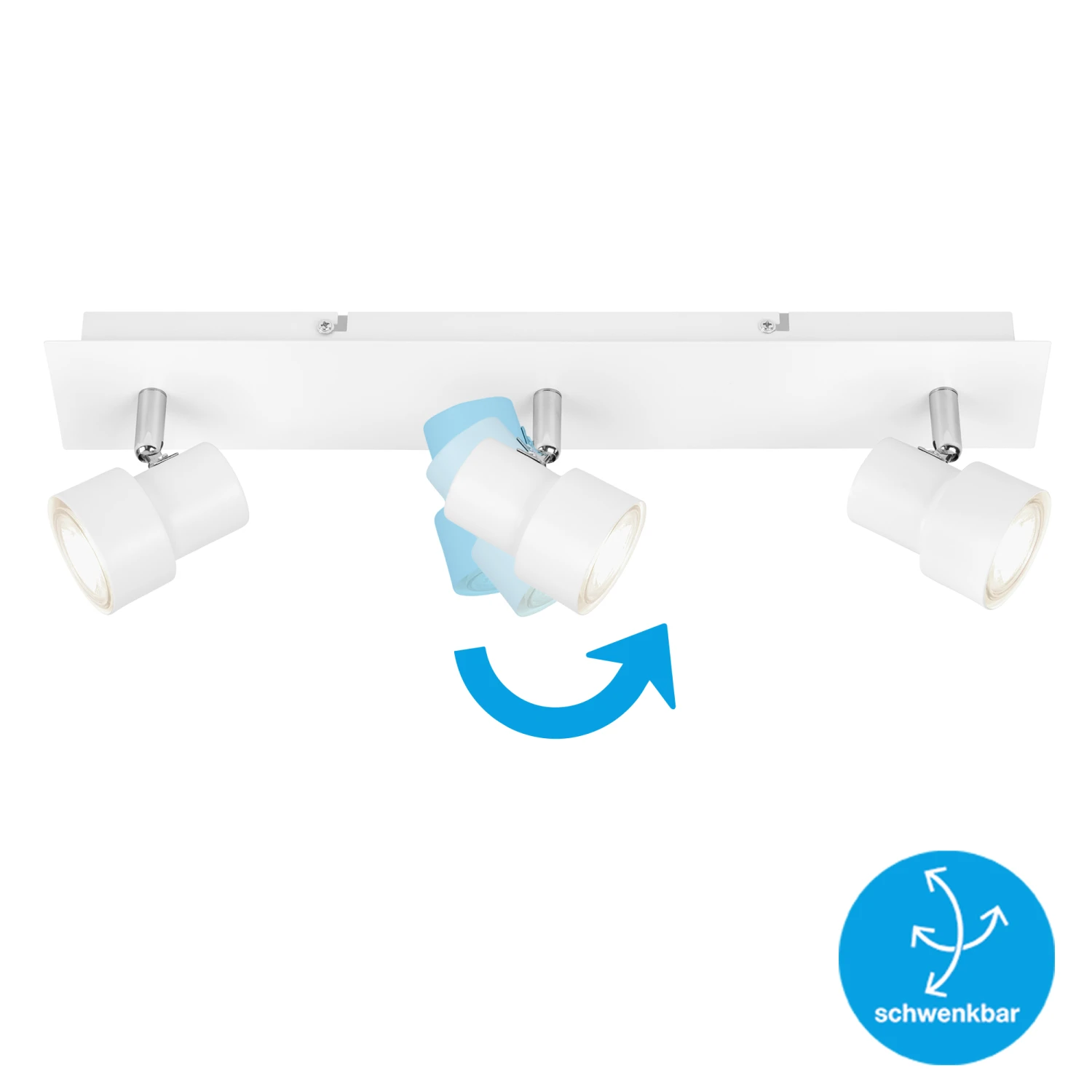 Briloner Deckenleuchte, Weiß, 3-flammig 10 Briloner Deckenleuchte, Weiß, 3-flammig – Bild 8