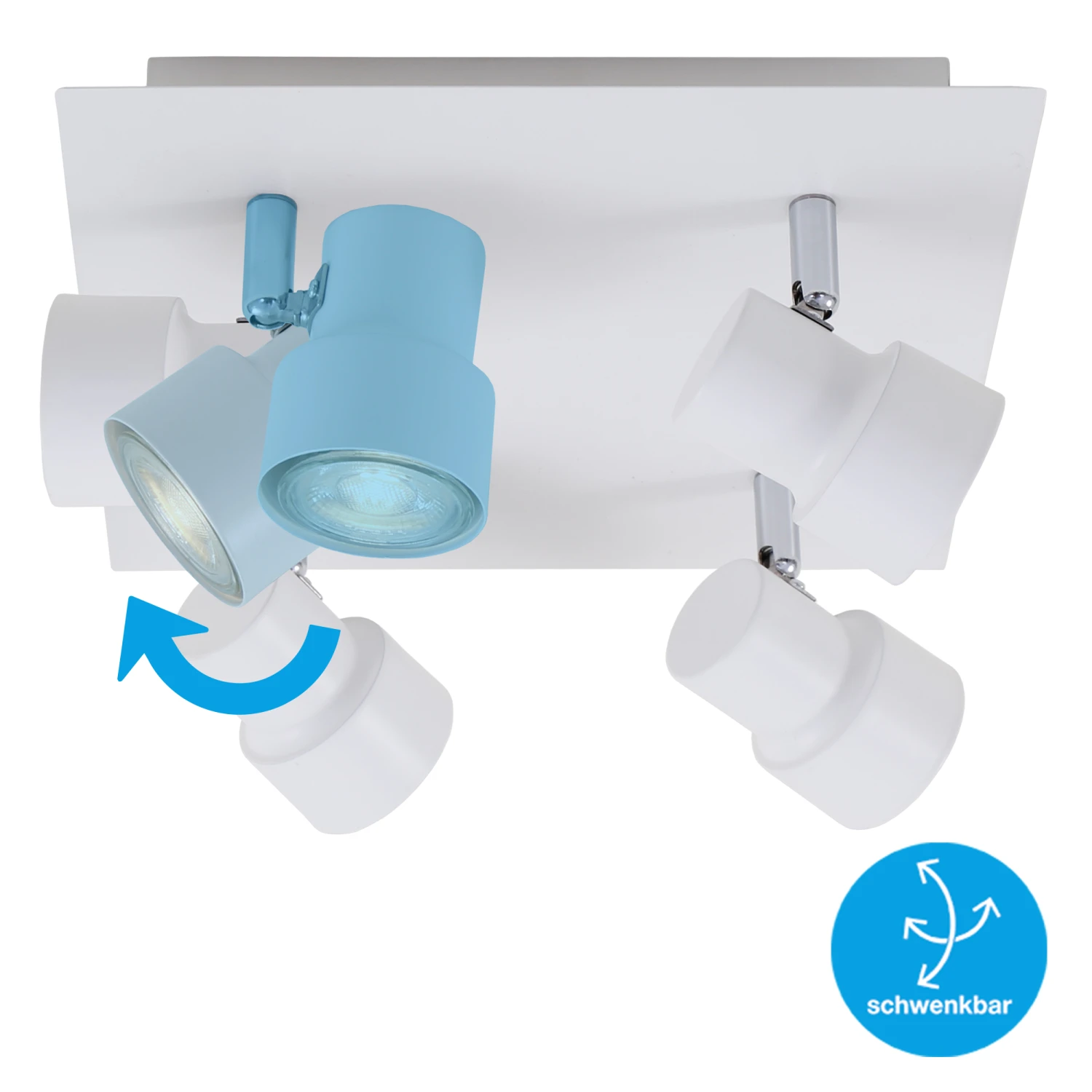 Briloner Deckenleuchte, Weiß, 4-flammig 4 Briloner Deckenleuchte, Weiß, 4-flammig – Bild 2