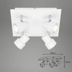 Briloner Deckenleuchte, Weiß, 4-flammig 10 Briloner Deckenleuchte, Weiß, 4-flammig -Heimtextilien 4002707366706 3