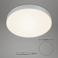 Briloner Deckenleuchte, Silber, D: 28,7cm 9 Briloner Deckenleuchte, Silber, D: 28,7cm -Heimtextilien 4002707403746 2