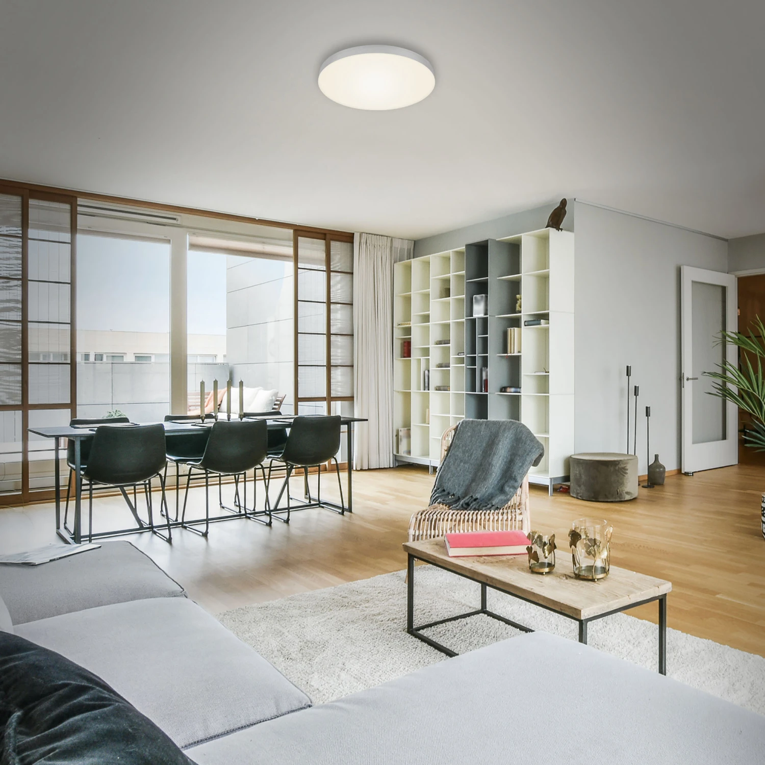 Briloner Deckenleuchte, Silber, D: 28,7cm 6 Briloner Deckenleuchte, Silber, D: 28,7cm – Bild 4