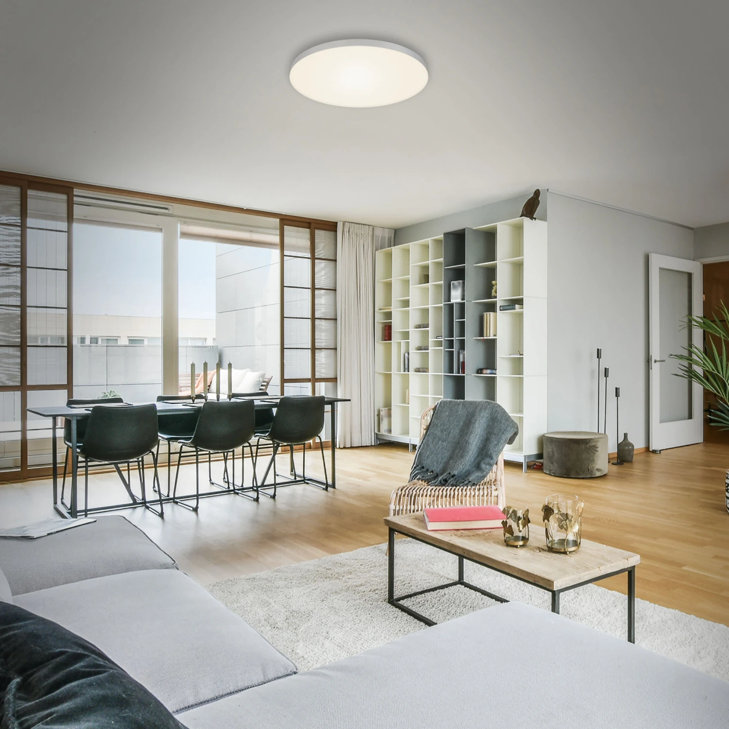 Briloner Deckenleuchte, Silber, D: 38,7cm 6 Briloner Deckenleuchte, Silber, D: 38,7cm – Bild 4