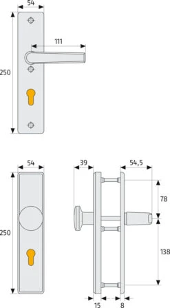 Abus Schutzbeschlag KLN314 F2 -Heimtextilien 4003318091797 c2