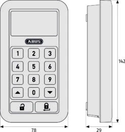 Abus Funk-Tastatur HomeTec Pro CFT3000W -Heimtextilien 4003318101250 c1
