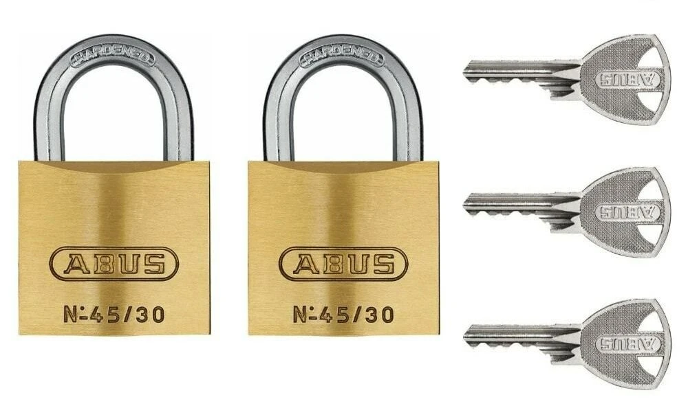 Abus Messing-Vorhangschloss 45/30 Twins 3 Abus Messing-Vorhangschloss 45/30 Twins