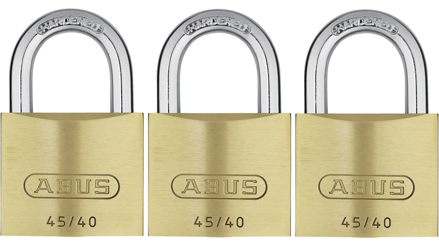 Abus Messing-Vorhangschloss 45/40 Triples 3 Abus Messing-Vorhangschloss 45/40 Triples