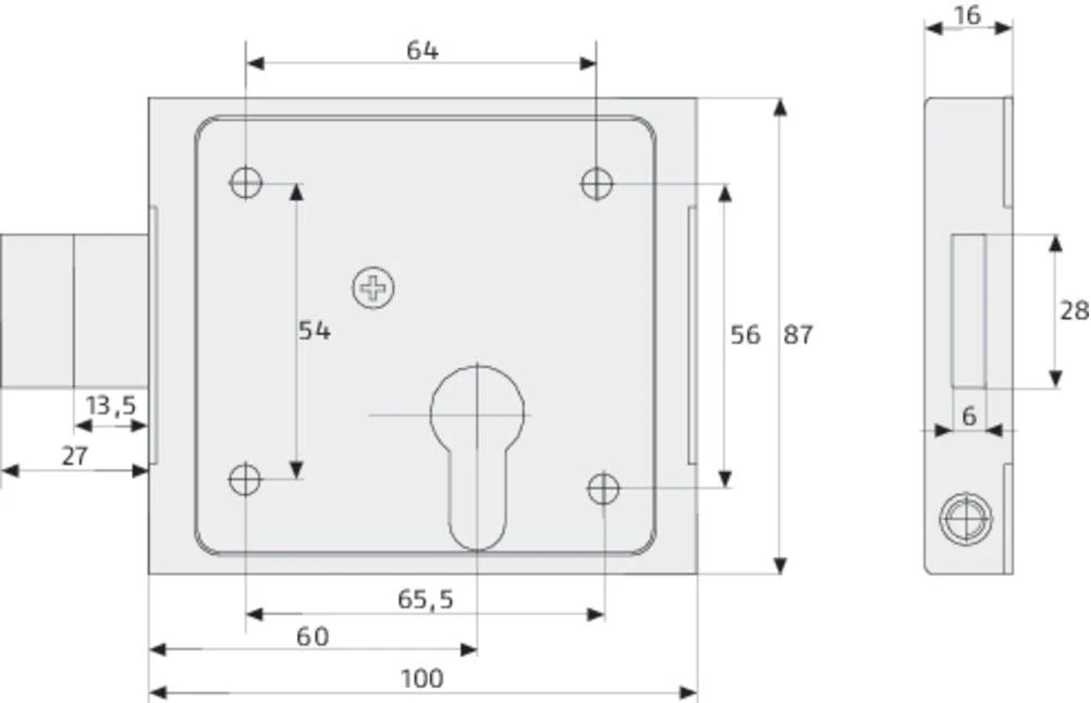 Abus Aufschraubschloss ASS PZ B/SB 6 Abus Aufschraubschloss ASS PZ B/SB – Bild 4