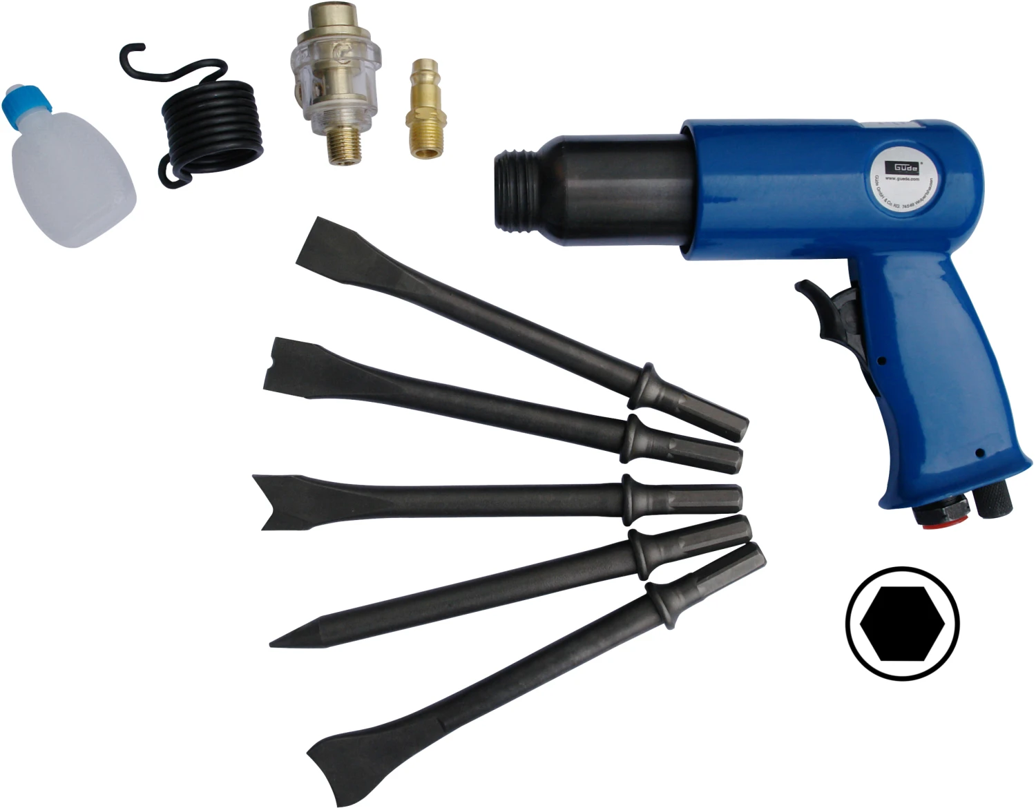 Güde Druckluft-Meisselhammer-Set 3 Güde Druckluft-Meisselhammer-Set